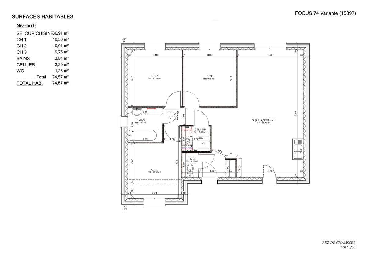 Plan Rez-de-chaussée Tiny City Ile de France