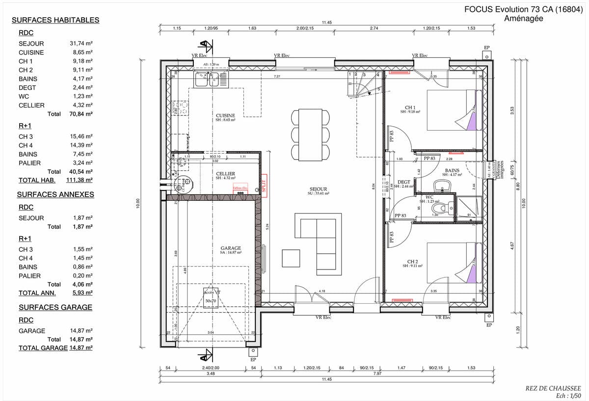Plan Rez-de-chaussée Evo Ile de France