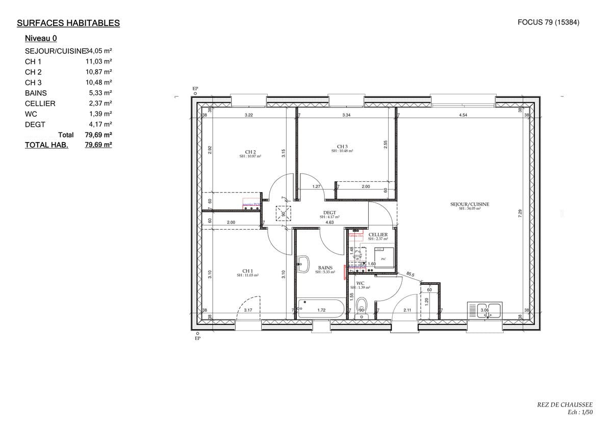 Plan Rez-de-chaussée Cosy City Ile de France